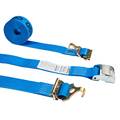 Us Cargo Control 2" x 20' Blue Cam Buckle Strap w/ F Hooks & Spring E Fittings C320SEFFNH-BLU